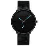Men's Classic Style Black Steel Watch - Image 3