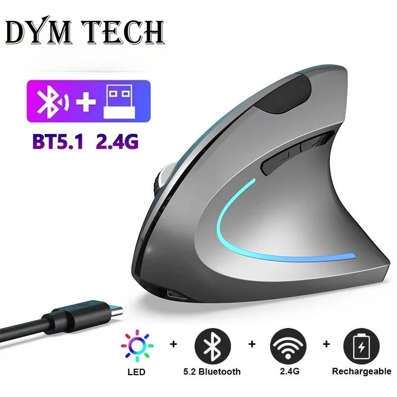 Vertical Ergonomic Gaming Mouse Wireless Rechargeable Gamer
