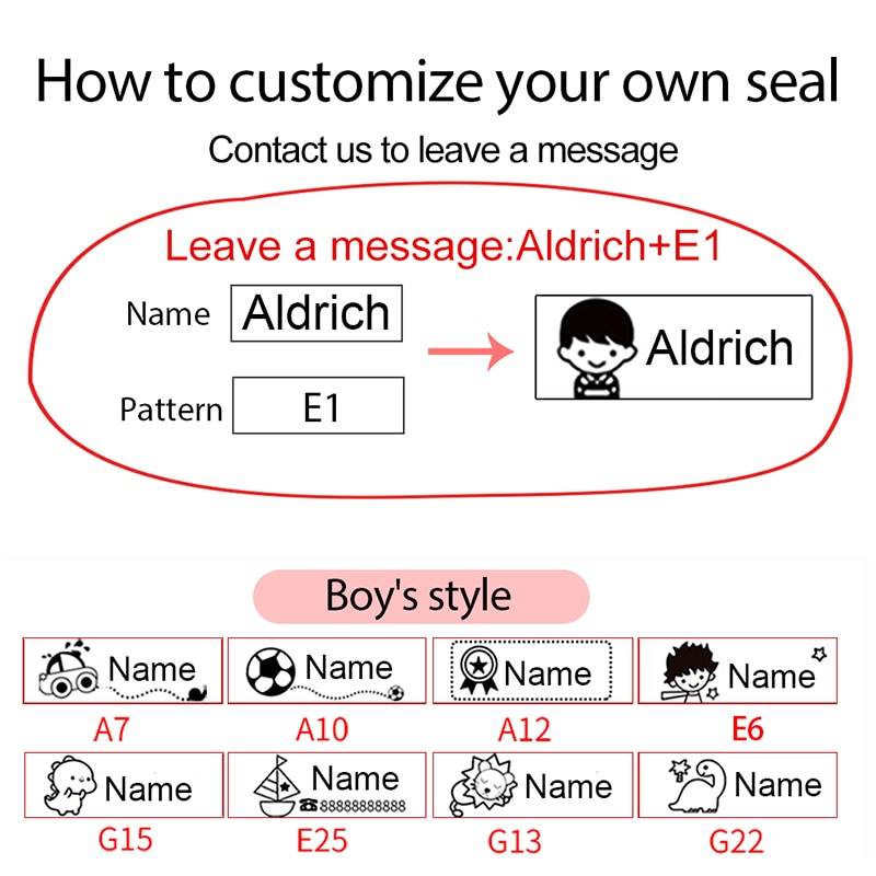 Kid's Name Seal Stamp